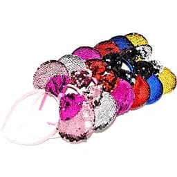 Набор ободков для волос La-beauty «Микки» 0106-264 с ушками в пайетках, 6 штук