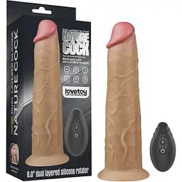 Реалістичний вібратор Lovetoy Nature Cock 20.5 см тілесний