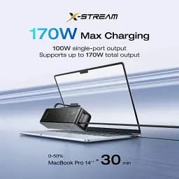 Зовнішній акумулятор EcoFlow RAPID 25000mAh Black [EF-RAPID25K100W-B-EU] [139814] - мініатюра 10