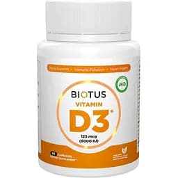 Вітамін D3 Biotus 5000 МО 60 капсул