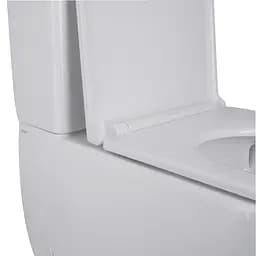 Унітаз-компакт Qtap Robin Ultra Quiet безободковий з сидінням Soft-close QT13222128AUQ1W, Білий - мініатюра 7