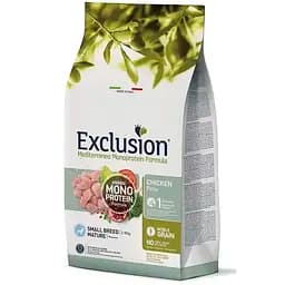 Сухий корм для собак похилого віку дрібних порід у Exclusion Noble Grain Mature Chicken Small Breed, з м’ясом курки, 500 г