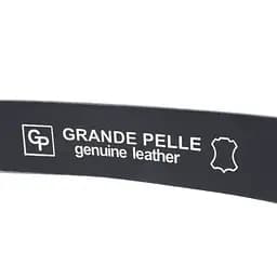 Класичний брючний пояс для чоловіків із натуральної шкіри Grande Pelle 11680 чорний 120 см - мініатюра 4
