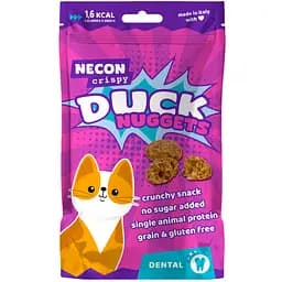 Лакомства для кошек функциональные Necon Cripsy Cat Duck Nuggets Dental 85 г