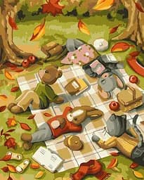 Набор для росписи по номерам Книжный клуб, 40x50 см, КНО6542