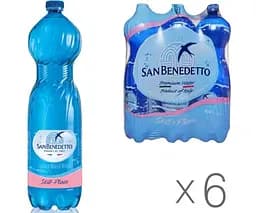 San Benedetto, 1,5 л, Упаковка 6 шт., Сан Бенедетто, Вода мінеральна негазована, ПЕТ