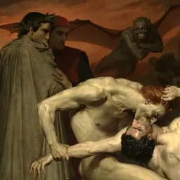 Інтер'єрна картина Данте и Вергилий в аду, Вильям Бугро, Bouguereau, Dante and Virgil in Hell, інтер'єрний декор, 75×60 см (id6991) - мініатюра 5