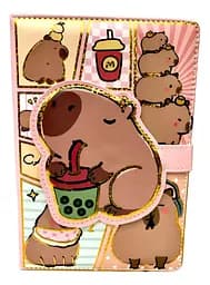 Блокнот на магніті Капібара, А5, 96 аркушів, клітинка/лінійка (В асортименті)