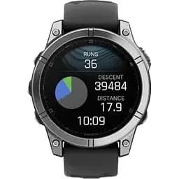 Смарт-годинник Garmin Fenix E 47mm AMOLED Stainless Steel with Black Silicone Band (010-03025-02/00) - мініатюра 6