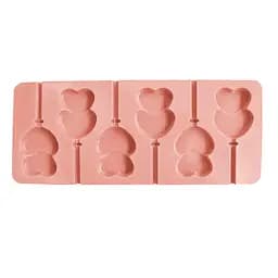 Силиконовая форма для леденцов и конфет на палочке "Сердечки", Kitchen Master Бежевый 87404