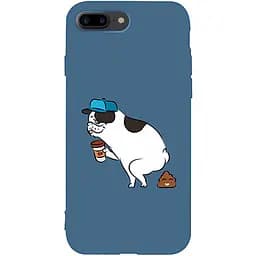 Чохол-накладка Toto Matt TPU 2 mm Print Case Apple iPhone 7 Plus/8 Plus #50 Mops Kak Navy Blue