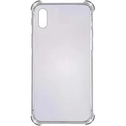 TPU чехол GETMAN Ease logo усиленные углы для Apple iPhone X/XS 5.8" Серый прозрачный