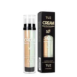 База и тональный крем 2 в 1 TUZ Primer Plus Foundation Spf 50, 2 х 25 г, 01 Ivory & Mint Green