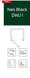 Душові двері Radaway Nes Black DWJ I Frame 90 см 10026090-54-56L - мініатюра 8