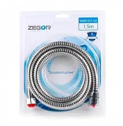Шланг для душа растяжной Zegor WKR-011 металлизированная оплетка 1,5 м Хром 30412