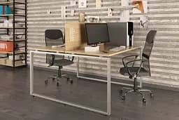 Подвійний письмовий стіл Loft design Q-140 (Дуб Борас)
