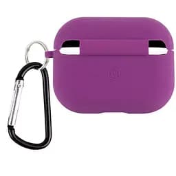 Силіконовий футляр з мікрофіброю для навушників Airpods Pro Фіолетовий / Grape - мініатюра 2