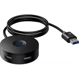 USB-хаб Baseus Round Box HUB Adapter (USB3.0 to USB3.0*1+USB2.0*3) 1m CAHUB-U01 Black