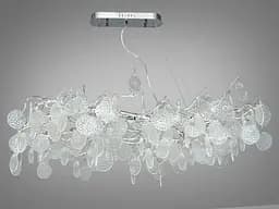 Інноваційна, довершена кришталева люстра видовженої форми під 12 ламп G9