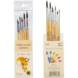 Набір пензликів Color-it Білка 6 штук 7677