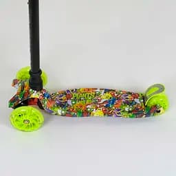 Самокат дитячий Best Scooter 59х17х26 см Салатово-чорний 000231416 - мініатюра 3