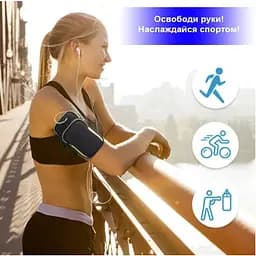 Спортивний чохол на руку BeCover BC0011 для телефону 6.5" Black-Pink (705345) - мініатюра 5