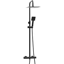 Душова система Yoka Flova 25 black з термостатом BP.FLOVA THERM 25 BLK, Чорний матовий