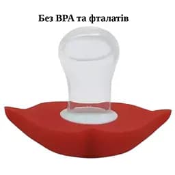Силіконова соска пустушка ортодонтична губки для новонароджених Червона - мініатюра 2