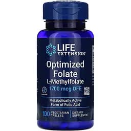 Оптимізований фолат Life Extension Optimized Folate 1000 мкг 100 таблеток