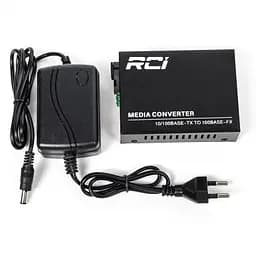 Медіаконвертер RCI 100M, 20km, SC, RJ45, Tx 1310nm, standart size metal case (RCI902W-FE-20-T) - мініатюра 4