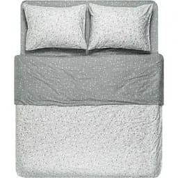 Набір постільної білизни 1,5сп Ardesto Gloria, 160х220см, 100% бавовна, сатин, дрібні квіти, сірий (ART1622SS)