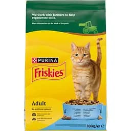 Сухой корм для кошек Friskies с лососем и овощами 10 кг