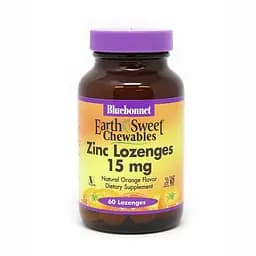 Вітаміни та мінерали Bluebonnet Nutrition Zinc, 60 жувальних таблеток апельсин