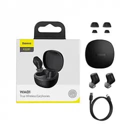 Бездротові навушники Baseus WM01 TWS білі (29192 white) - мініатюра 7
