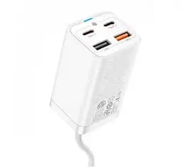 Мощное зарядное устройство для GaN3 65 W Baseus 2xUSB-A + 2xType-C с китайской вилкой (CCDK65C)