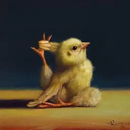 Картина постер на полотні BrushMe Йога курочка