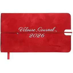 Щотижневик датований Buromax Velour 2026 153 x 87 мм штучна шкіра червоний (BM.2902-05)
