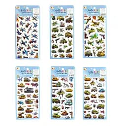 Наклейки детские 6 дизайнов 12 шт. (762800ML)