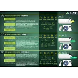 Кондиціонер Clair BASIC-07A-R410-IU/BASIC-07A-R410-OU Basic - мініатюра 6