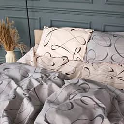 Поддодеяльник MirSon бязь Ribbona 220x240 см серый (2200011701783)