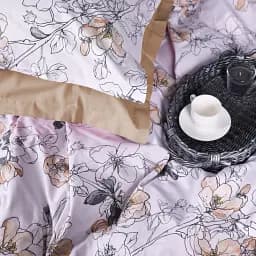 Наволочка MirSon Поплін 00-2 Beige Flowers 40х60 см пісочна (2200009700323)