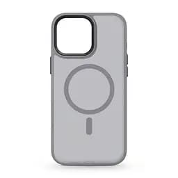 Чехол для Apple iPhone 15 Pro Max, Uniq MagCase, серый, противоударный, панель-накладка с MagSafe, ударопрочный TPU+PC, с магнитом MagSafe, поддержка полноценной беспроводной зарядки, ArmorStandart (ARM75277)