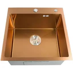 Кухонна мийка Germece Handmade PVD з нержавіючої сталі квадратна 3 мм 50x50x22 см бронза (000028082)