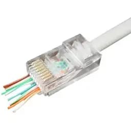 Конектор RJ45 UTP 10 шт. Cablexpert модульна вилка з наскрізними отворами позолочені контакти (LC-PTU-01/10)