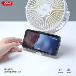Вентилятор XO MF78 4-inch desktop/bracket adjustable angle fan 1200mAh білий - мініатюра 2