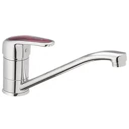 Смеситель для кухни Haiba Magic 555 с красной ручкой HB0669 Хром