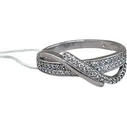 Срібне кільце Агні ДЕНЬ І НІЧЬ з фіанітами. 1209/1Р-CZ 17,5