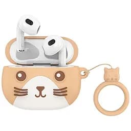 Наушники беспроводные Hoco TWS EW46 вкладыши khaki cat