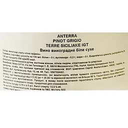 Вино Anterra Pinot Grigio Terre Siciliane IGT біле сухе 0.75 л - мініатюра 6