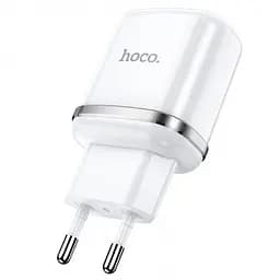 Мережевий зарядний пристрій Hoco N4 Aspiring 2 USB 2.4 A Type-C Білий - мініатюра 3